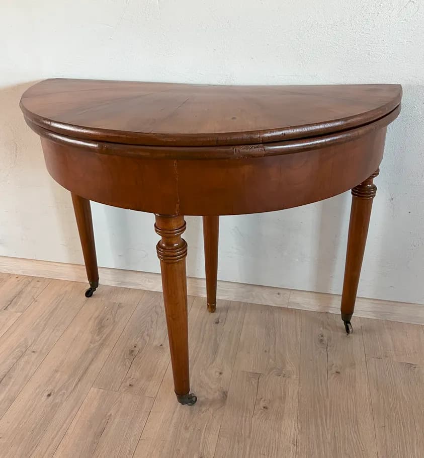 Consolle tavolo da gioco epoca metà 800 - Restaurata - Noce, Metà Ottocento