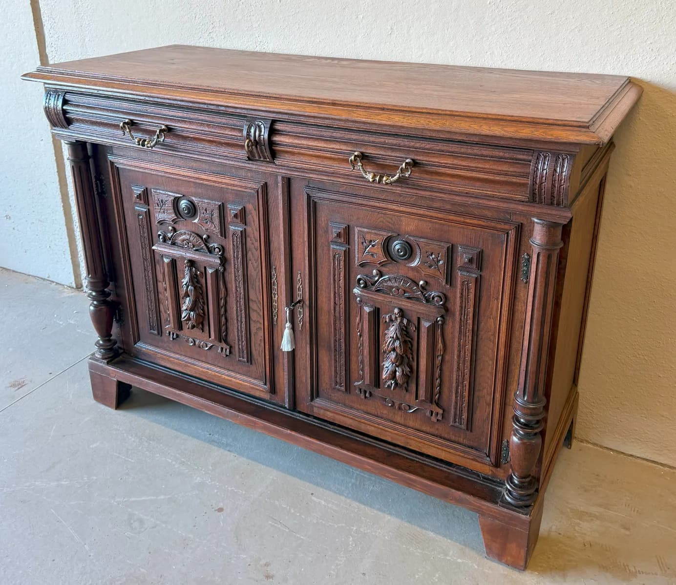 Credenza epoca metà 800 in rovere, Metà Ottocento