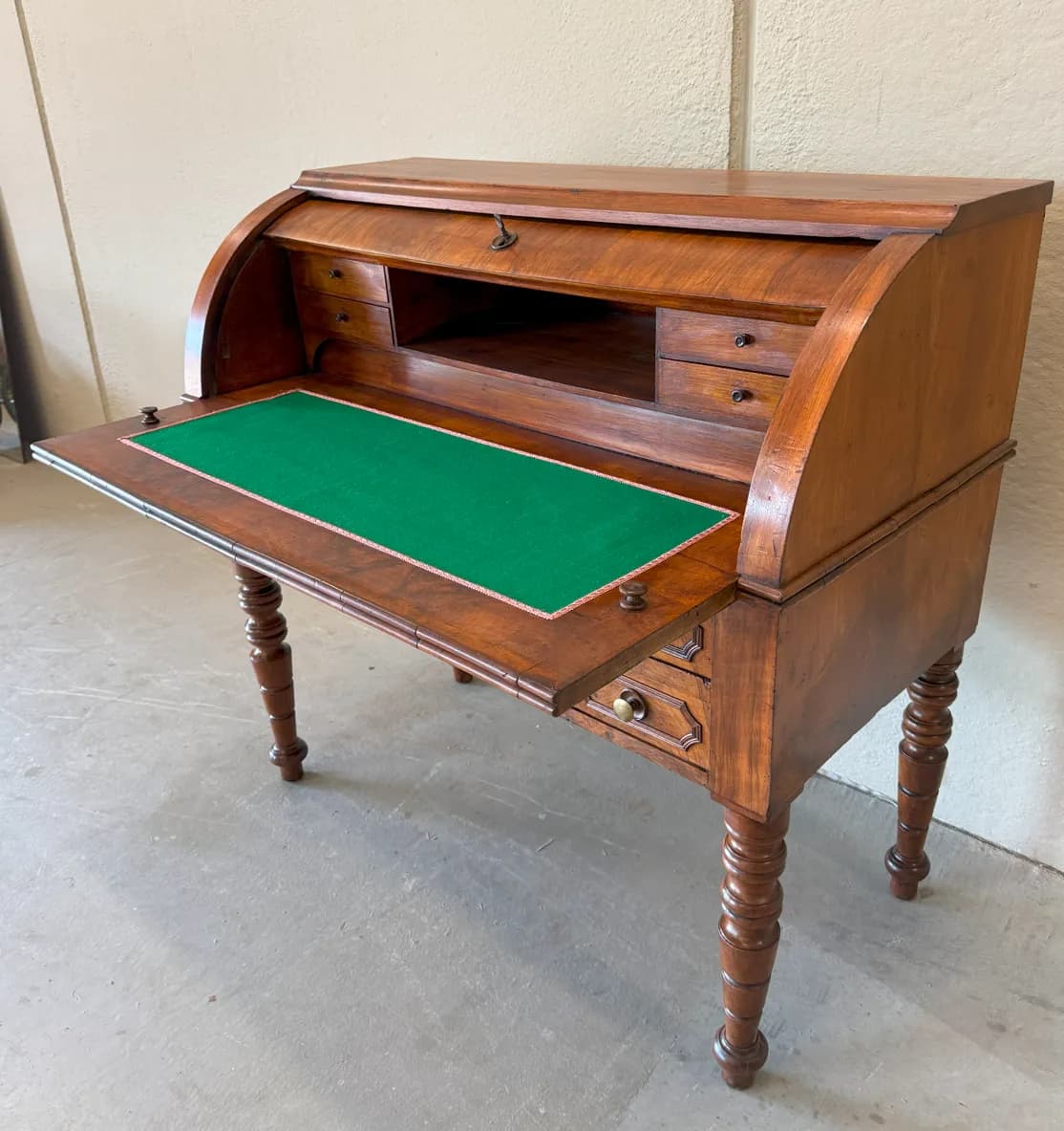 Scrivania Tombeau con cassetti e piano estraibile epoca 800, Ottocento