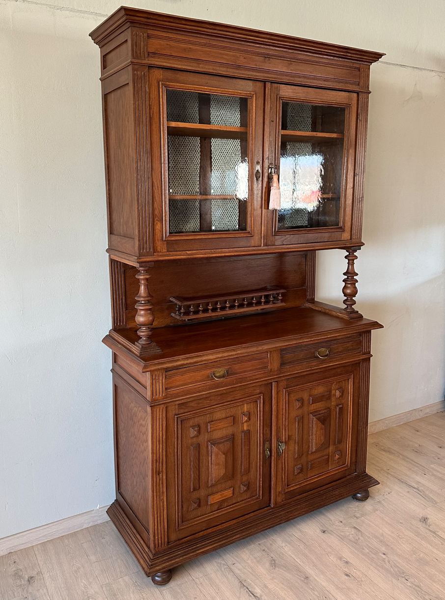 Credenza con cristalliera epoca metà 800 - Restaurata