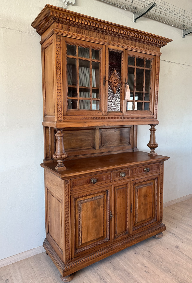 Credenza epoca fine 800 con vetrina - Restaurata