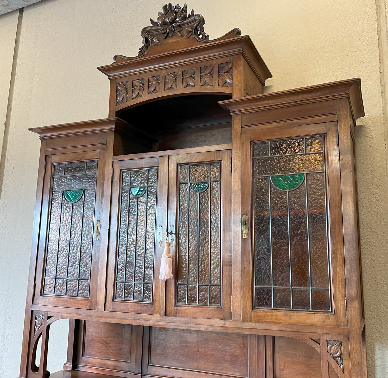 Importante Credenza Liberty fine 800 - Restaurata